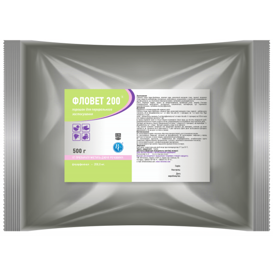 Фловет 200 порошок 500 г, Ветсинтез Винница