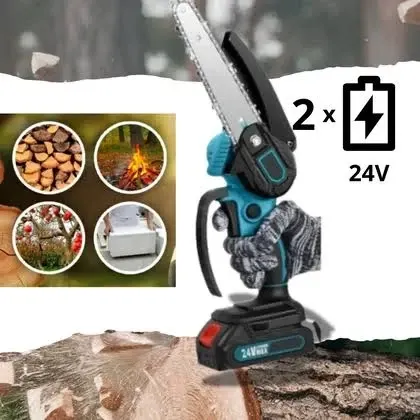 Top! Акумуляторна 6" Ланцюгова пилка для обрізання дерев з 2 акумуляторами в кейсі 8169 Одеса - фото 3