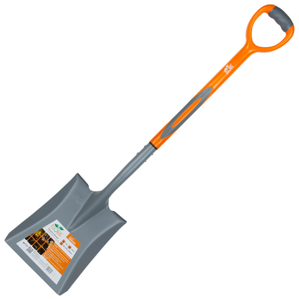 Flora Лопата совковая с пластиковой ручкой 280×240×1050мм 1.8кг FLORA (5046034) Київ - фото 1