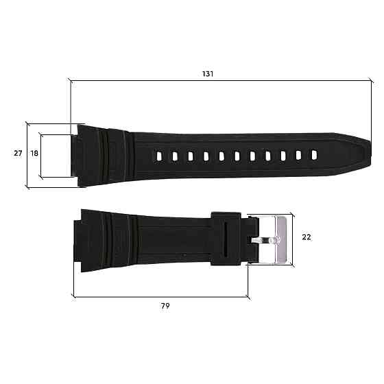 Ремешок для часов Skmei 1454BKBK Black-Black SBR Киев