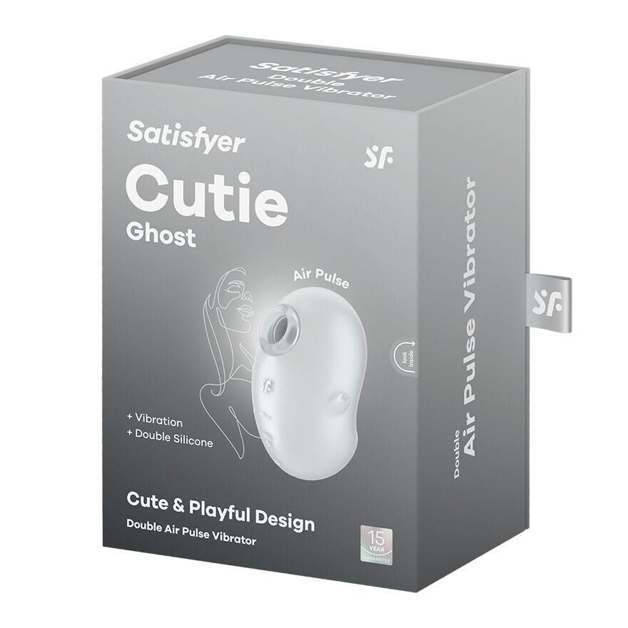 Вакуумный клиторальный стимулятор с вибрацией Satisfyer Cutie Ghost White Sex Aura Киев - изображение 5