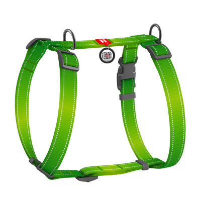 Шлей для собак WAUDOG Nylon Mono с QR-паспортом, пластиковый фастекс L салатовая (52745) Винница - изображение 2