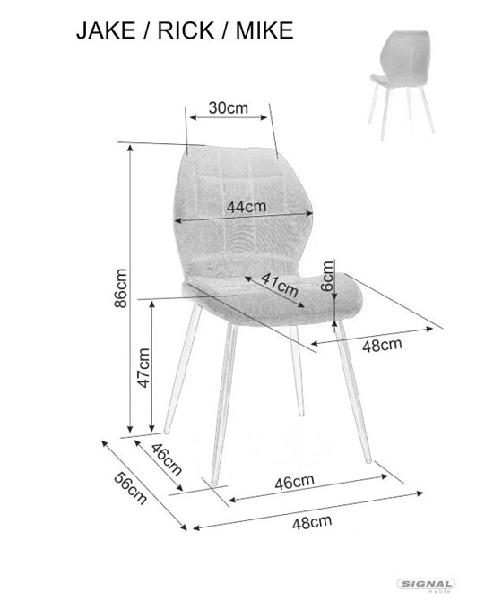 Стілець RICK VELVET чорний каркас/капучино BL.38 Київ - фото 5