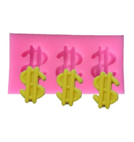 Молд силиконовый Доллар 56 на 30 мм розовый Киев - изображение 3