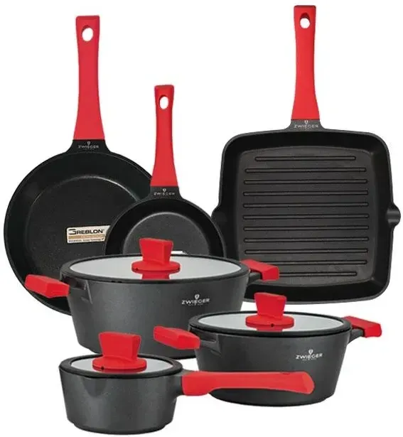 Zwieger Obsidian Комплект Garnków 16/24/28cm + Сковорідка 20/28cm (ZWOBS20) Киев - изображение 1