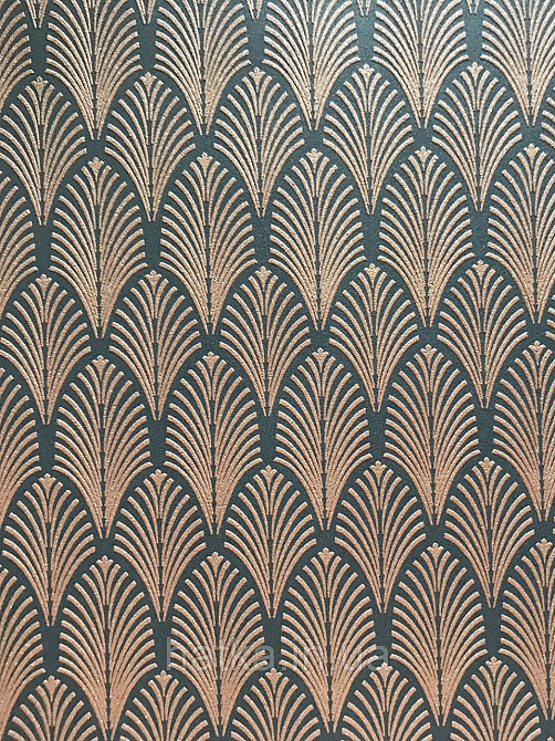 Шпалери флізелінові AS Creation Pop style 0.53х10 орнамент чорний із золотом мед'ю Київ - фото 1