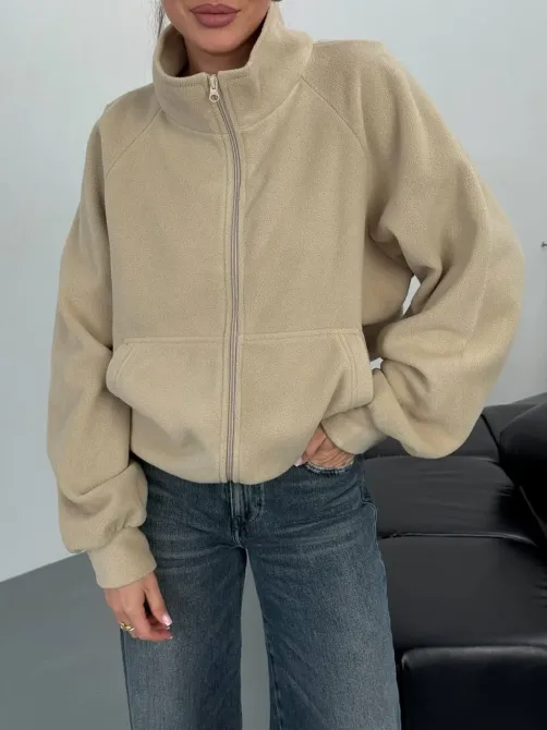 Женская базовая флисовая кофта оверсайз на молнии женская базовая флисовая кофта Харьков - изображение 10