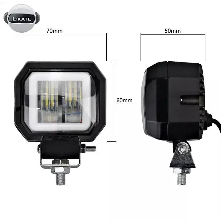 LED фара. ДХВ + фара з лінзою і світло-тіньовою межею 20W QB LED фари дальнього світла Додаткові фари Харків - фото 4
