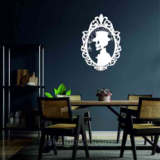 Декоративное настенное Панно «Скелет», Декор на стену 50*35 см, Белый Киев