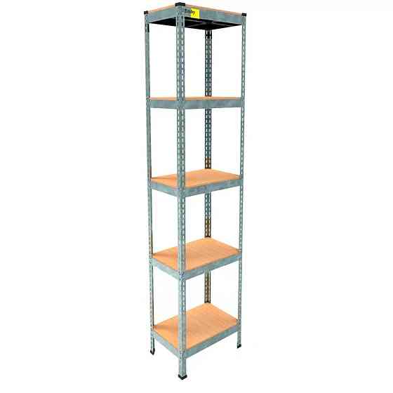 Металлический стеллаж Emby Light Series (размер 1800х450x300мм) 5 полок ДСП до 100кг Оцинкованный Винница