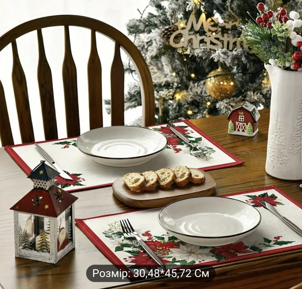 Різдвяна підставка для посуду 4 шт Сміла - фото 6