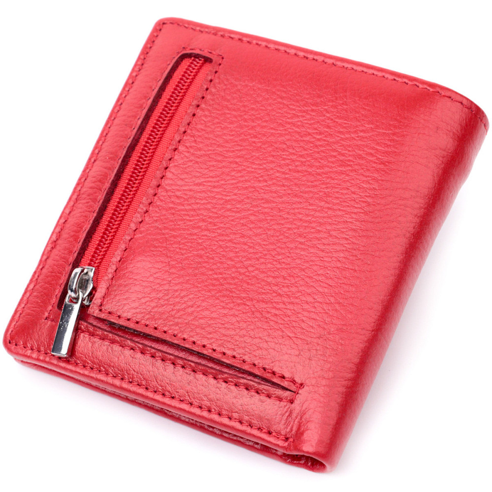 Жіночий шкіряний гаманець з монетницею, червоний (ST Leather) Київ - фото 20