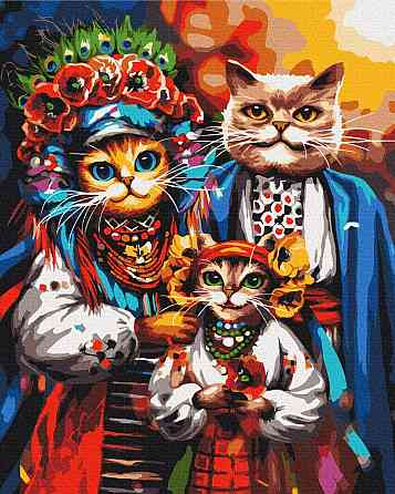 Сім'я котиків-казаків ©Марінна Пащук Київ