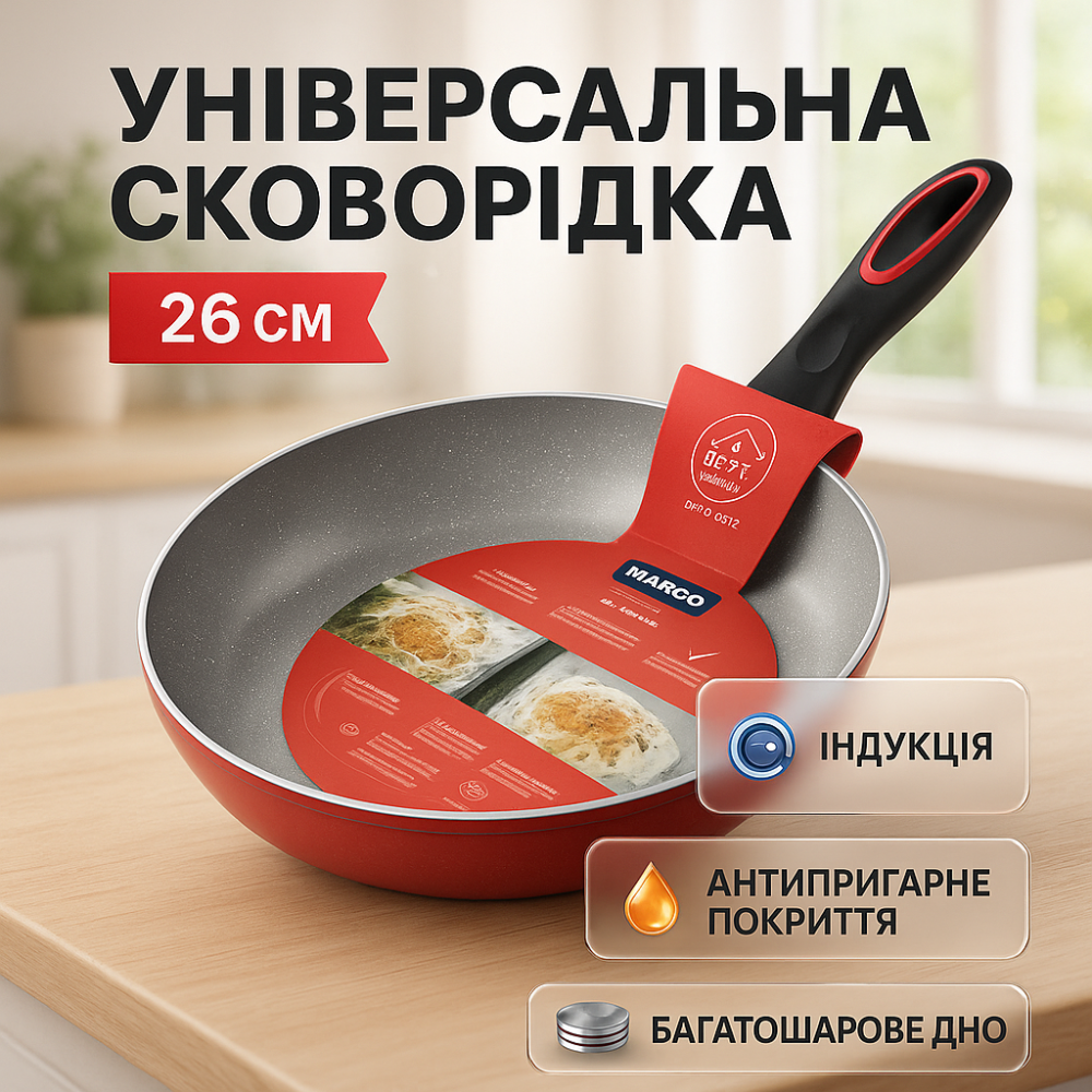 Алюминиевые сковородки с антипригарным открытием MG-1178, Нержавеющая сковорода для домашней кухни DR-55 Львов - изображение 19