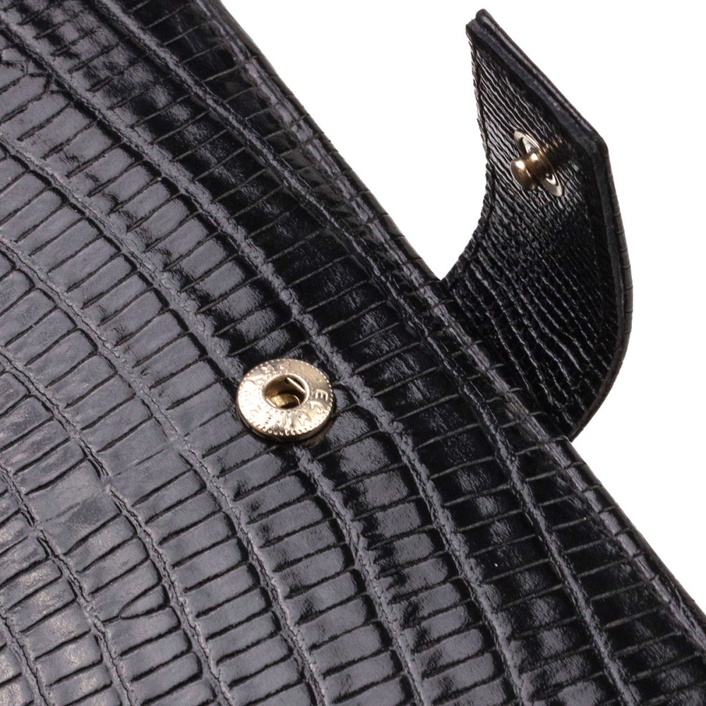 Фактурный вертикальный мужской бумажник среднего размера из натуральной кожи с тиснением CANPELLINI 21859 Киев - изображение 3