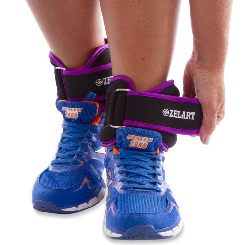 Утяжелители-манжеты для рук и ног Zelart FI-5732-2 2x1кг Вишнёвое - изображение 4