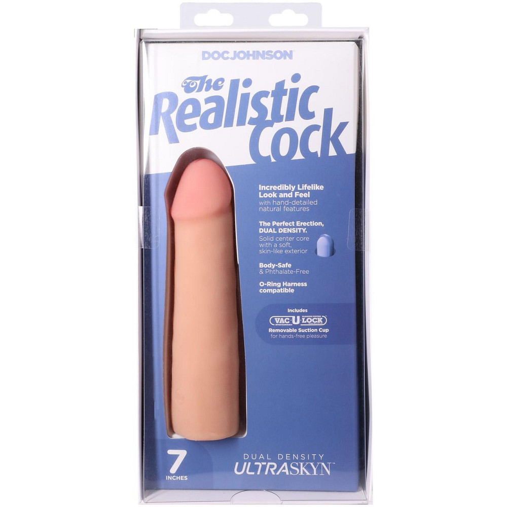 Фалоімітатор Doc Johnson The Realistic Cock ULTRASKYN - 7 Inch Vanilla Sex Aura Київ - фото 10