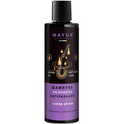 Шампунь Mayur Натуральный от выпадения с маслом арганы 200 мл (4820230952711) Винница - изображение 1