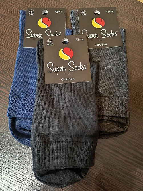 Шкарпетки чоловічі високі. Класичні чоловічі шкарпетки (3 шт.) SuperSocks. Розмір 42-44 Київ - фото 6