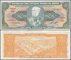 Brazil Бразилія - 2 Cruseiros 1956 - 1958 P. 157Aa UNC Полтава