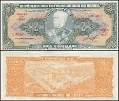 Brazil Бразилія - 2 Cruseiros 1956 - 1958 P. 157Aa UNC Полтава - фото 1