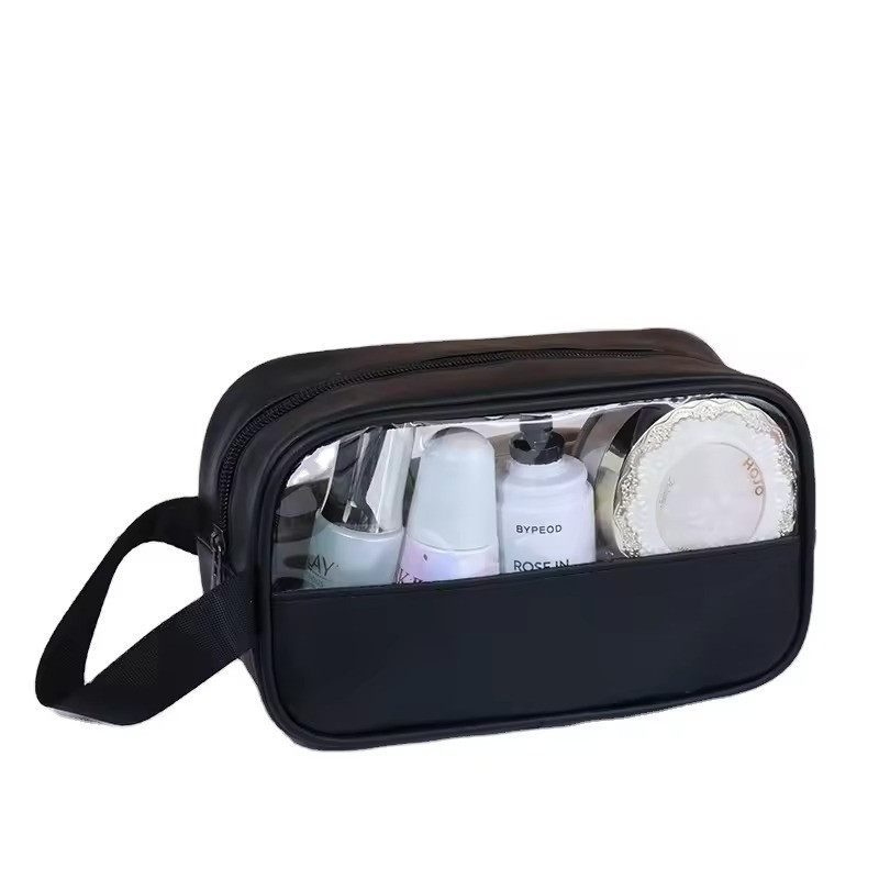 Косметичка органайзер женская, для ванной комнаты водонепроницаемая, черная Каменец-Подольский - изображение 5
