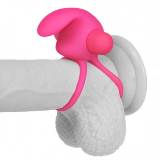 Эрекционное виброкольцо Power Clit Cockring, Pink Sex Aura Киев