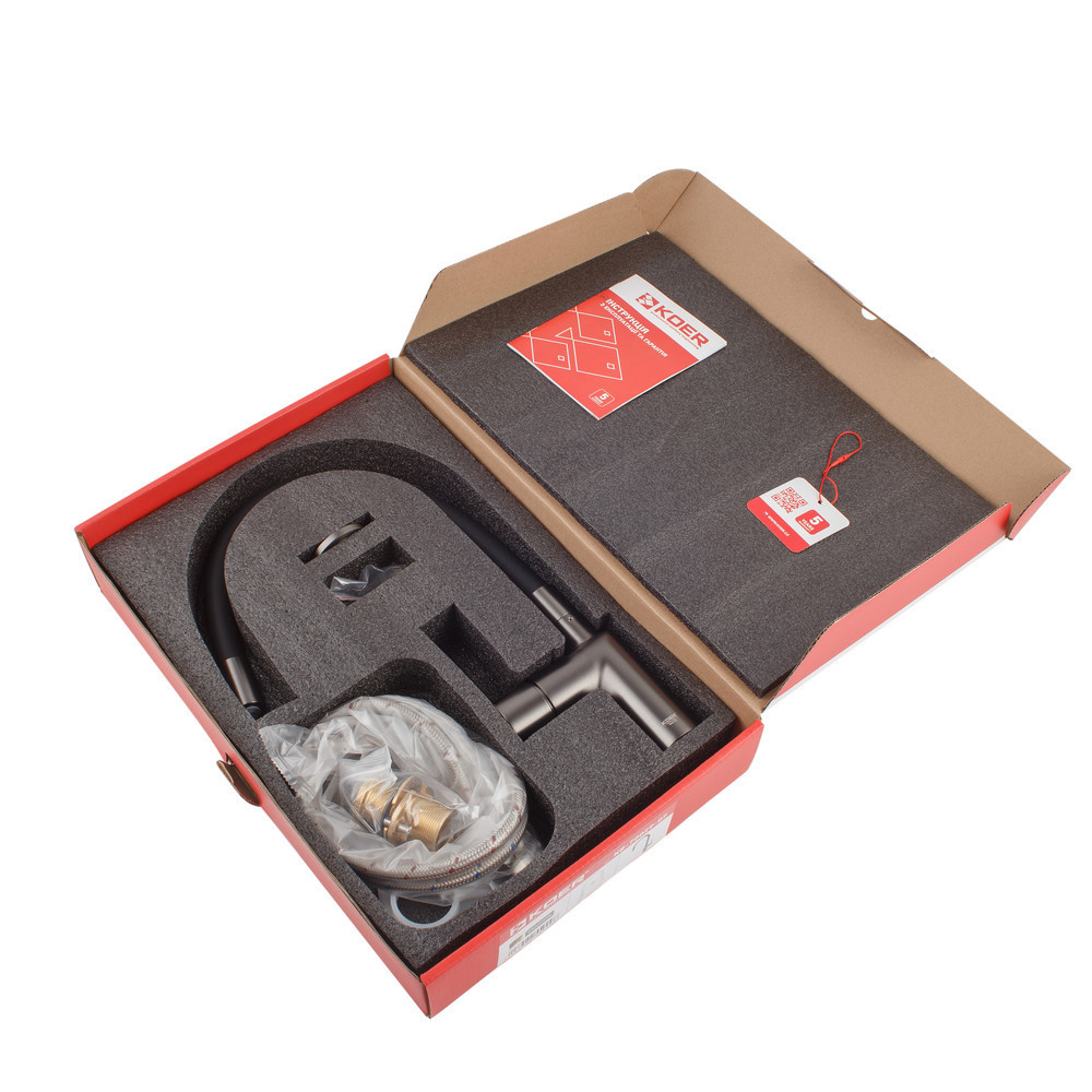 Змішувач для кухні Koer KB-70029-07 Колір графіт (KR5500) ( 33681 ) Харьков - изображение 6