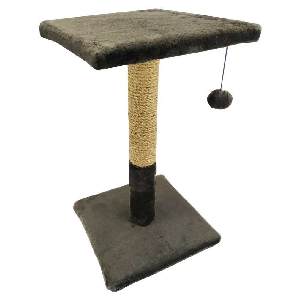 Дряпка с полкой джут Шоколад Пушистик 30/30/50 см Киев - изображение 1