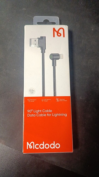 Кабель зарядний USB-A Lightning MCDODO 90° 50см Луцьк - фото 3