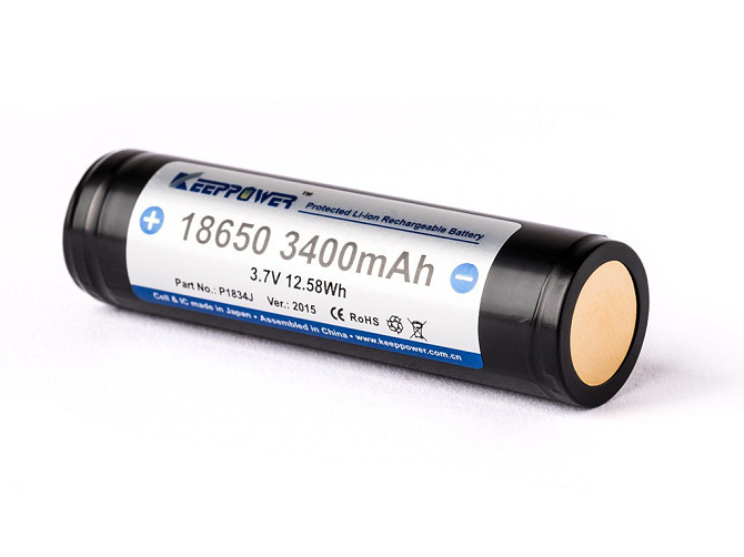 Аккумулятор Keeppower Panasonic Li-ion 18650 3400mAh с защитой Винница - изображение 1