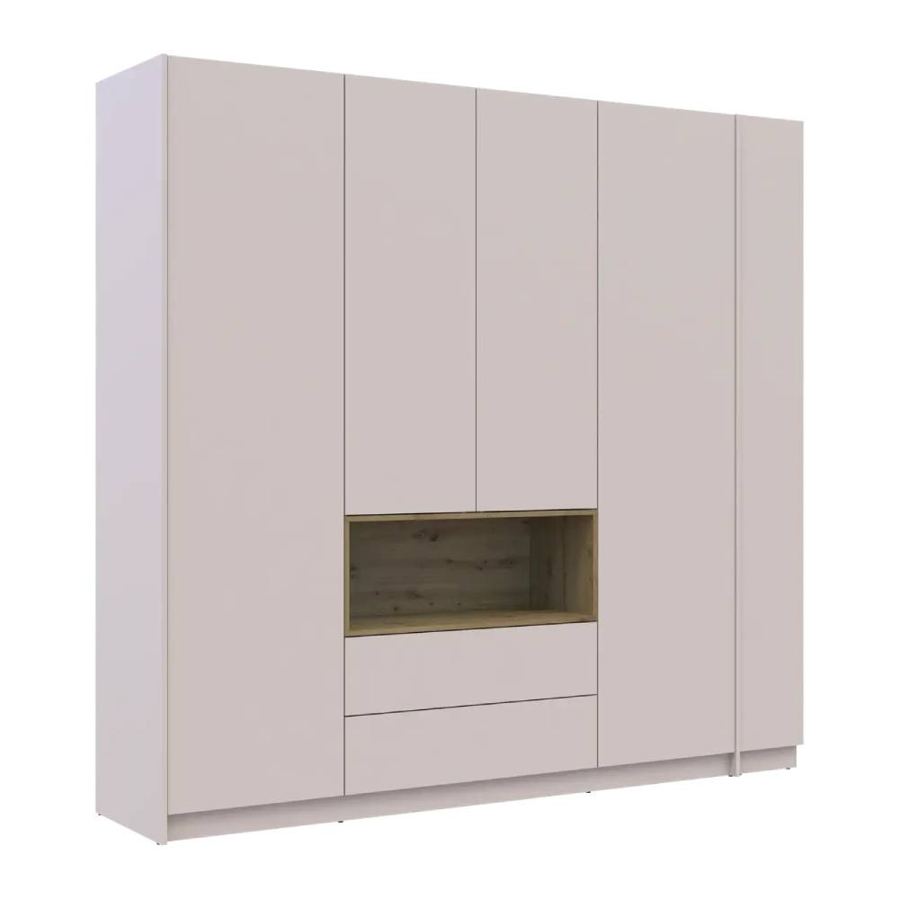 Шафа для одягу з нішою та етажеркою Doros Дейл Кашемір/Дуб Артизан 4 ДСП 234х52х220 DRS-011728 (44900340) Львів - фото 8