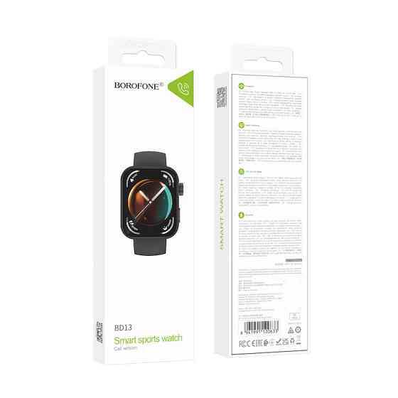 Смарт-часы BOROFONE BD13 42mm. 230 mAh. Smart sports watch (call version) Black Одесса