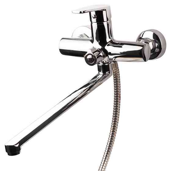 Смеситель s30 Ø35 для ванны излив прямой 350мм дивертор встроенный картриджный AQUATICA (9730220) Киев