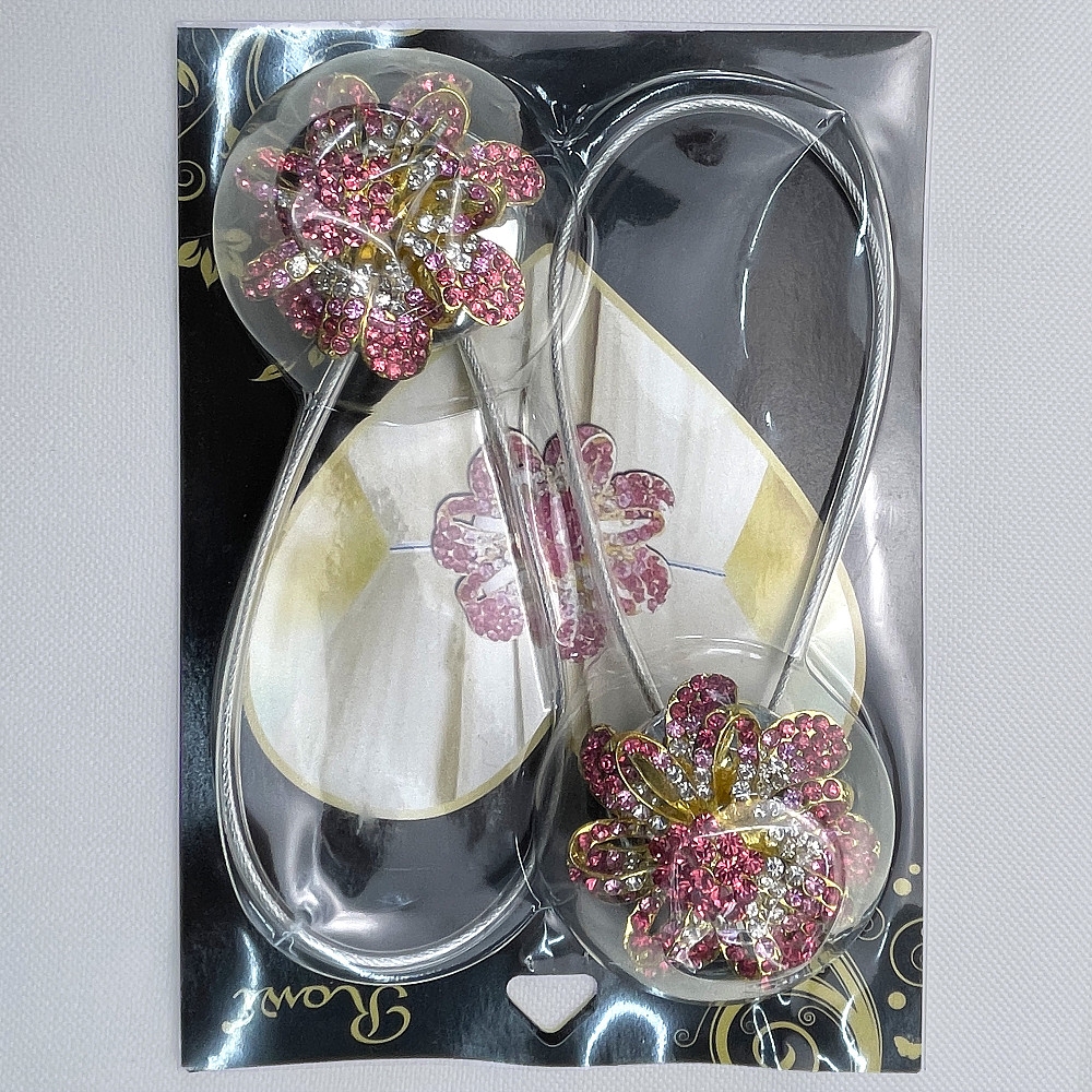 Магніти для штор та гардин "Flowers" набір 2 шт Рожевий з золотистим (81-201) Київ - фото 8