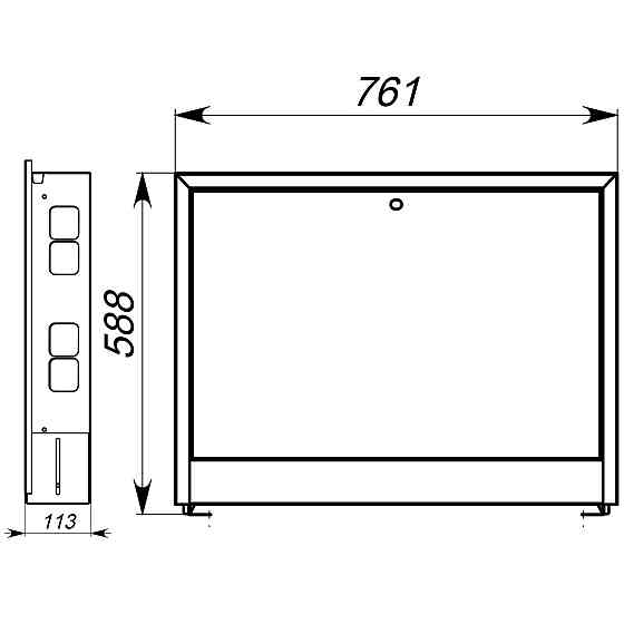 Колекторна шафа внутрішня ECO ШКВ-3 760x580x110 (6-7) (000014637) Київ
