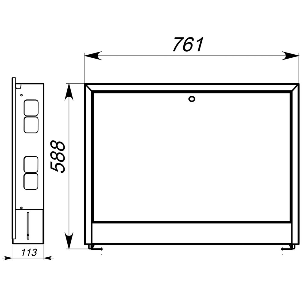 Колекторна шафа внутрішня ECO ШКВ-3 760x580x110 (6-7) (000014637) Київ - фото 2