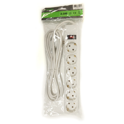 Сетевой фильтр питания PowerPlant 3 м, 6 розеток, евростандарт (JY-1057/3) (PPSA10M30S6) Винница - изображение 3