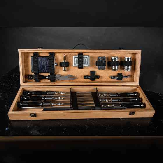 Шампури подарункові набір бокс для пікніка гриля та барбекю Оригінальні Віп подарунки на день народження татові, хлопцю, Тернопіль