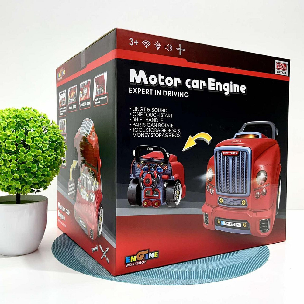 Машина-конструктор 59 деталей звук підсвічування Червоний (D001-2) Чернигов - изображение 2