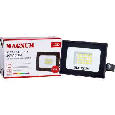 Прожектор MAGNUM FL12 ECO LED 20Вт slim 6500К IP65 (90022011) Вінниця