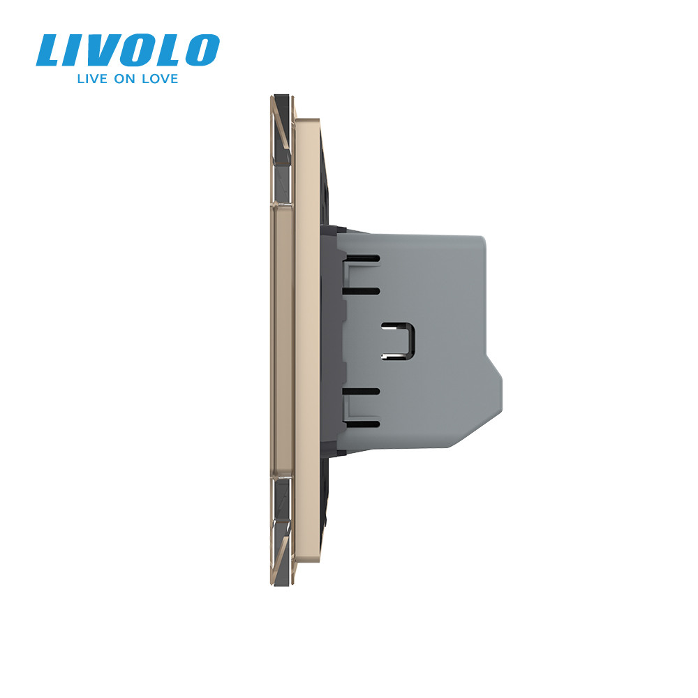 Сенсорний вимикач Sense 1 сенсор Livolo золото (722000113) Коломия - фото 4