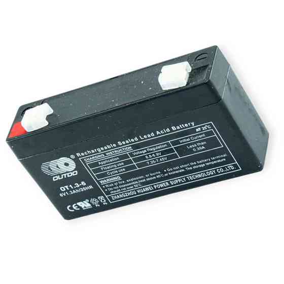 Аккумулятор 1.3А (97x24x52) SLA промышленный черный 6V Мукачево