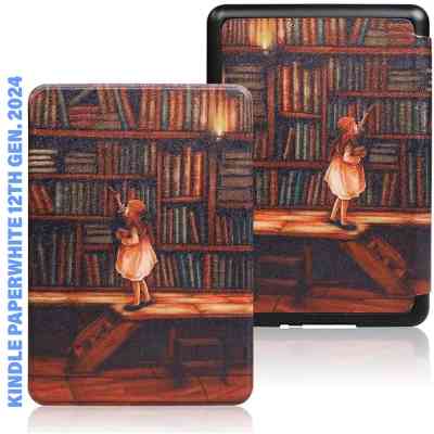 Чехол для электронной книги BeCover Smart Case Amazon Kindle Paperwhite 12th Gen. 2024 7" Library Girl (712856) Винница
