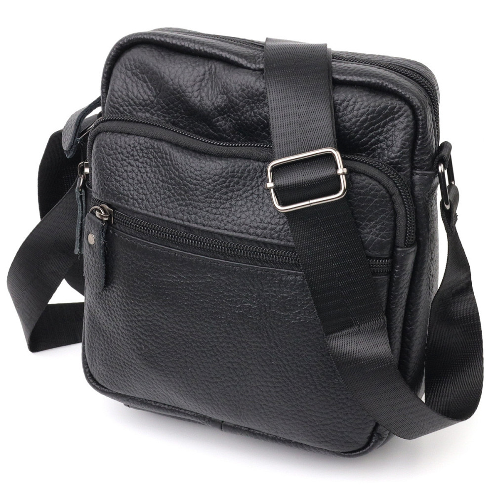 Сумка чоловіча шкіряна Чорна (Vintage) Київ - фото 15