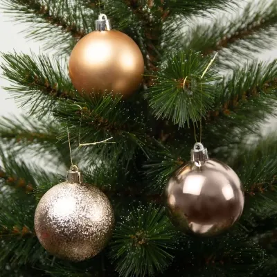 Ялинкова іграшка House Of Seasons Кульки Пластик 27 шт D8 см Персик (8720967923410) Вінниця