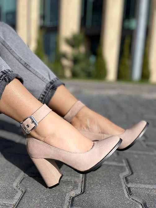 Nivelle Туфлі жіночі NIVELLE пудра натуральна замша каблук 9 см (1906/9518-9544) 35р.36р.37р.38 Коломия - фото 8