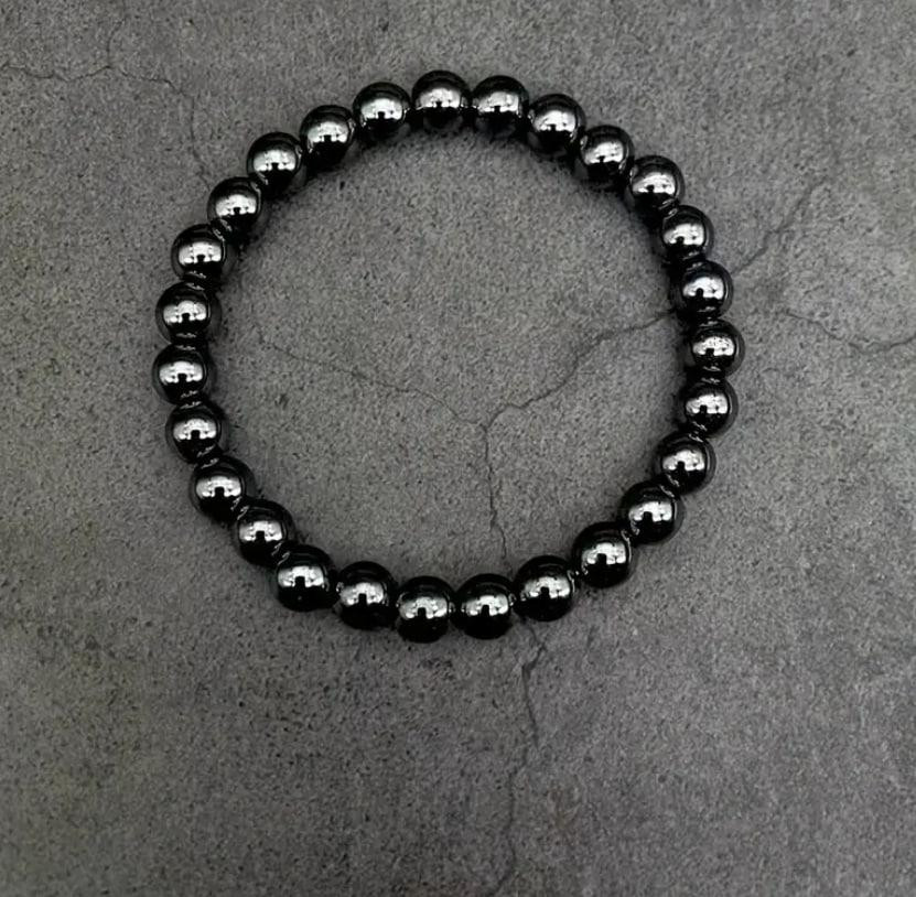 Гематитовий браслет 8 мм на резинці 19 см. Київ - фото 2