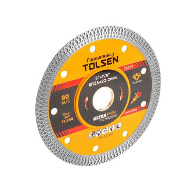Круг відрізний Tolsen ПРОФІ алмазний ультратонкий 125х22.2 мм Турбо 10х1.4мм (76757) Вінниця - фото 1