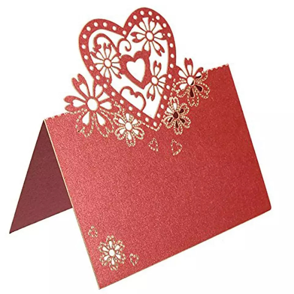 Рассадочные карточки 10 штук 9 на 6 см красный Киев - изображение 2